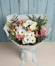 Букет цветов из:  Розы, Лизиантусы и Хризантемы #REPLACE_PRED# Донском Ставропольского края