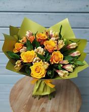 Букет цветов из:  Альстромерии и Розы в Донском Ставропольского края