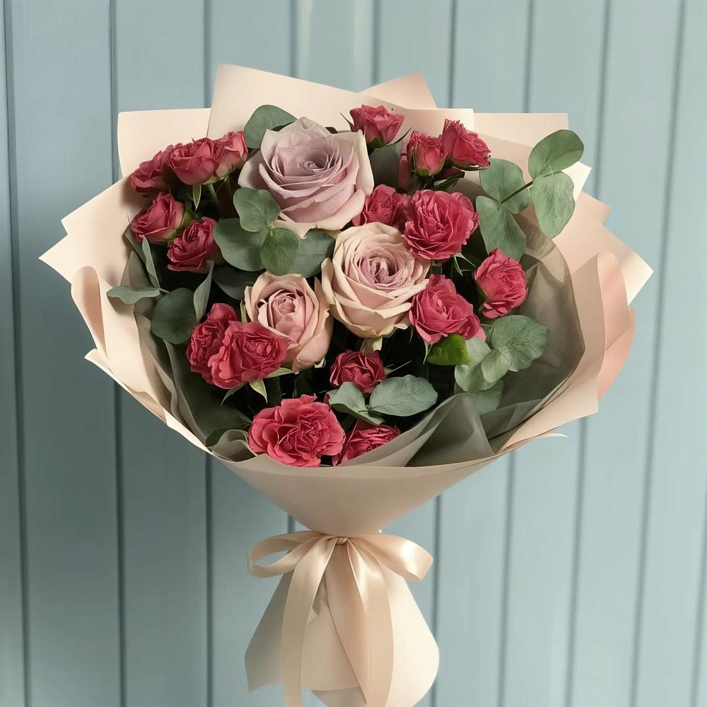 Букет цветов из: Гвоздики и Розы в Донском Ставропольского края