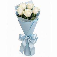 Букет 5 Белых роз Проуд в Донском Ставропольского края