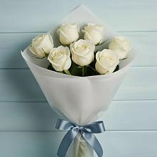 Букет 7 Белых роз Эдлесс Лав в Донском Ставропольского края
