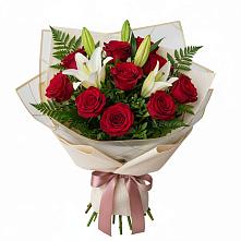 Букет цветов из:  Лилии и Розы в Донском Ставропольского края