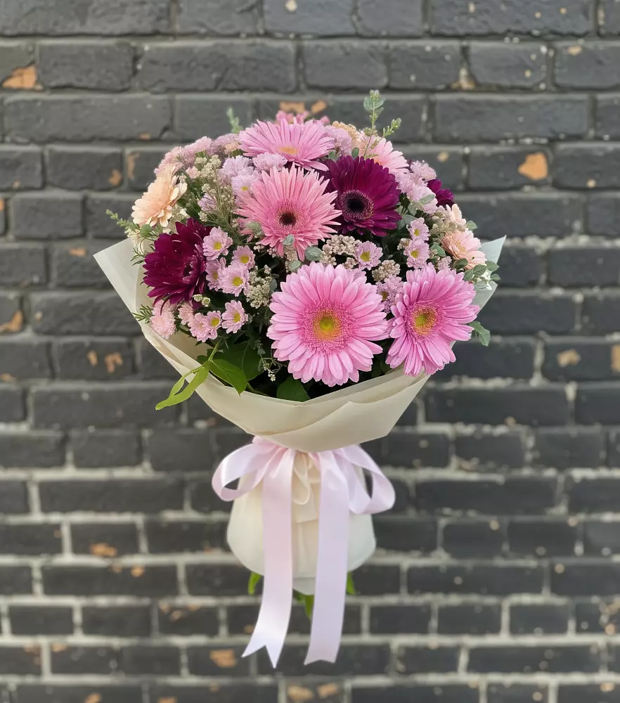 Букет цветов из: Герберы и Хризантемы в Донском Ставропольского края