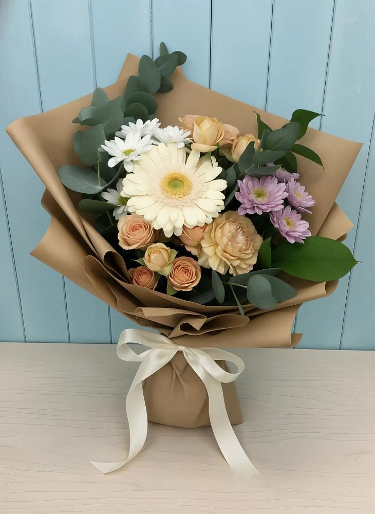 Букет цветов из: Герберы и Хризантемы в Донском Ставропольского края