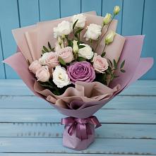Букет цветов из:  Розы и Лизиантусы в Донском Ставропольского края
