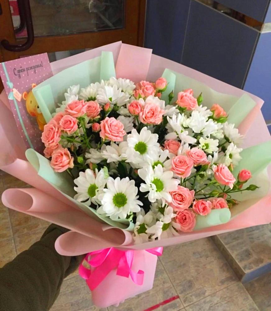 Букет цветов из: Розы и Хризантемы в Донском Ставропольского края