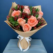 Букет цветов из:  Розы и Альстромерии в Донском Ставропольского края