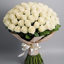 Букет 101 беля роза Белоснежка в Донском Ставропольского края