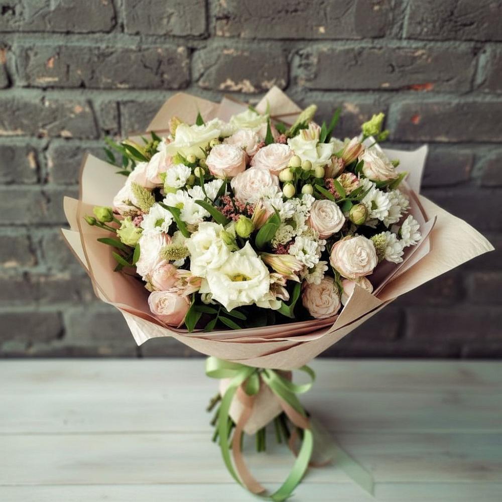 Букет цветов из: Альстромерии, Розы и Хризантемы в Донском Ставропольского края