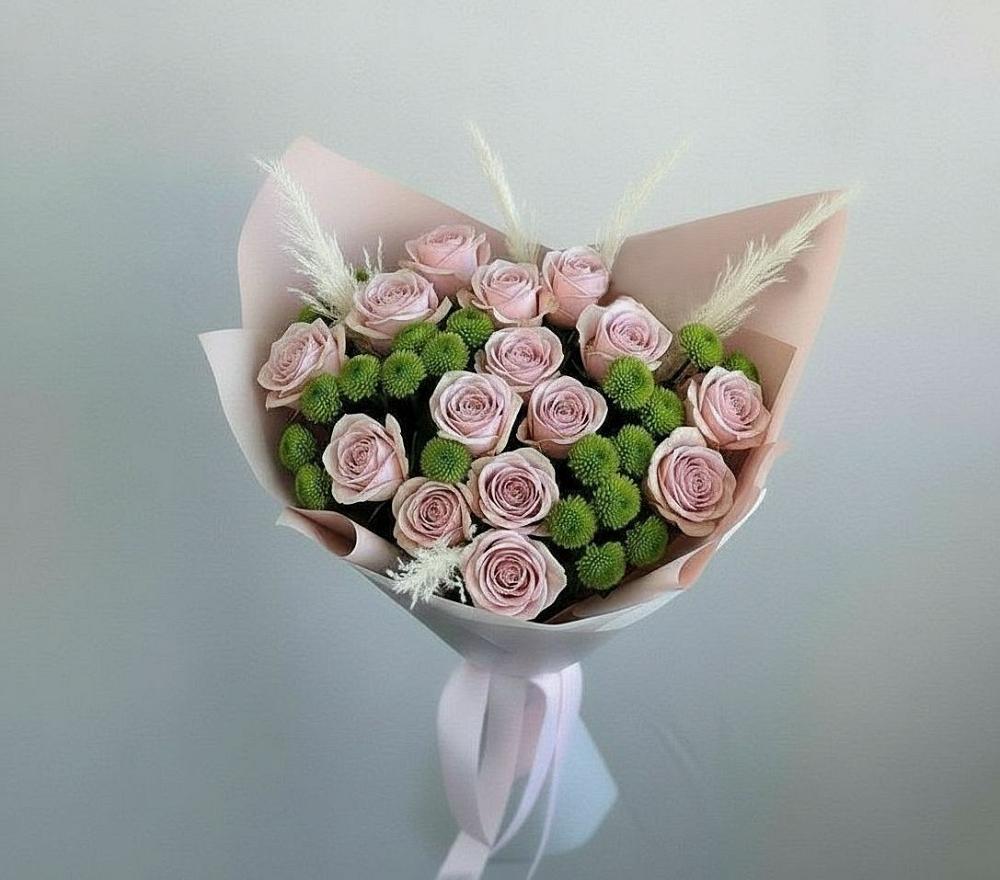 Букет цветов из: Розы и Хризантемы в Донском Ставропольского края