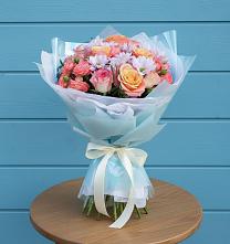 Букет цветов из:  Хризантемы и Розы в Донском Ставропольского края