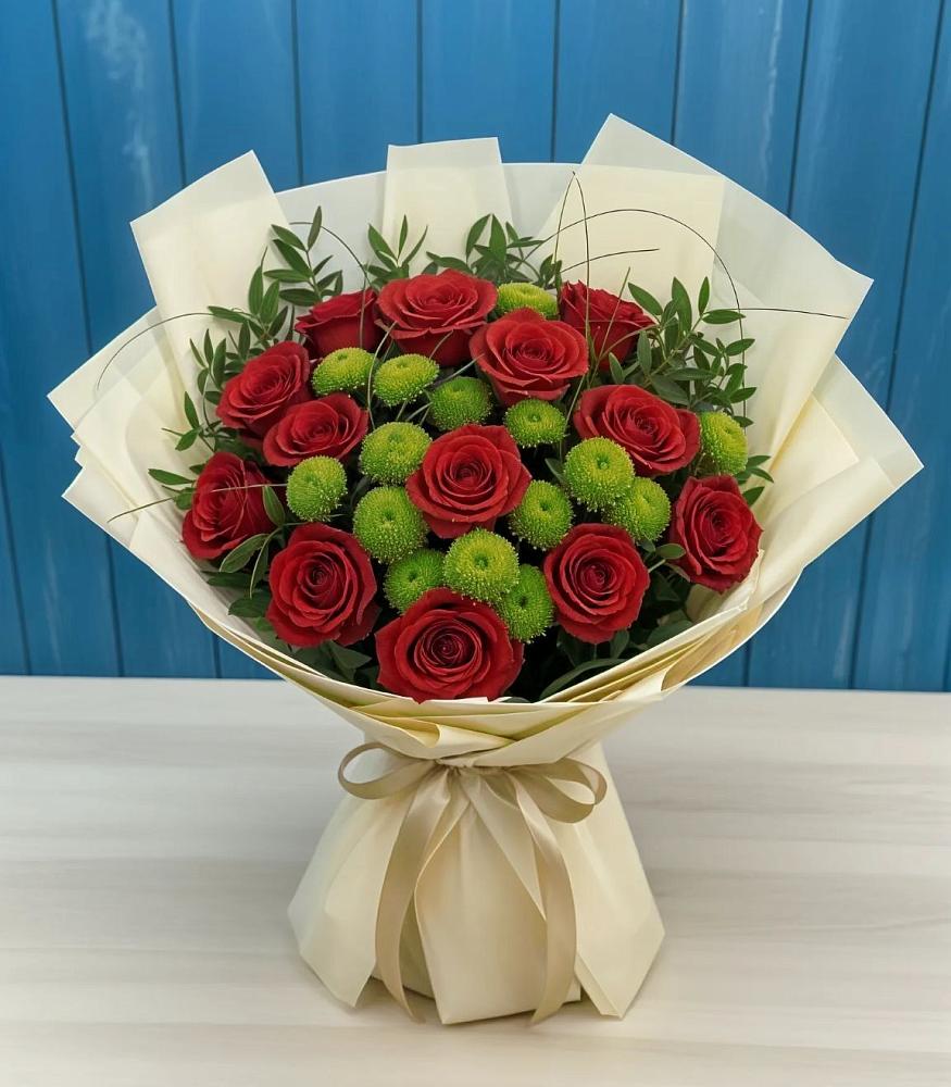 Букет цветов из: Розы и Хризантемы в Донском Ставропольского края