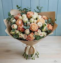 Букет цветов из:  Альстромерии и Розы в Донском Ставропольского края