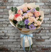 Букет цветов из:  Розы, Лизиантусы и Гвоздики #REPLACE_PRED# Донском Ставропольского края