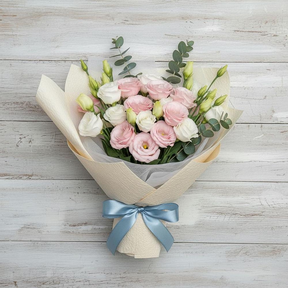 Букет цветов из: Лизиантусы в Донском Ставропольского края